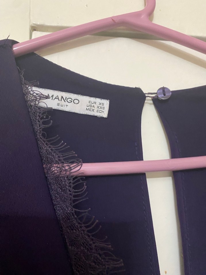 Mor Uzun Kollu Kadın Tulum - Görsel 2