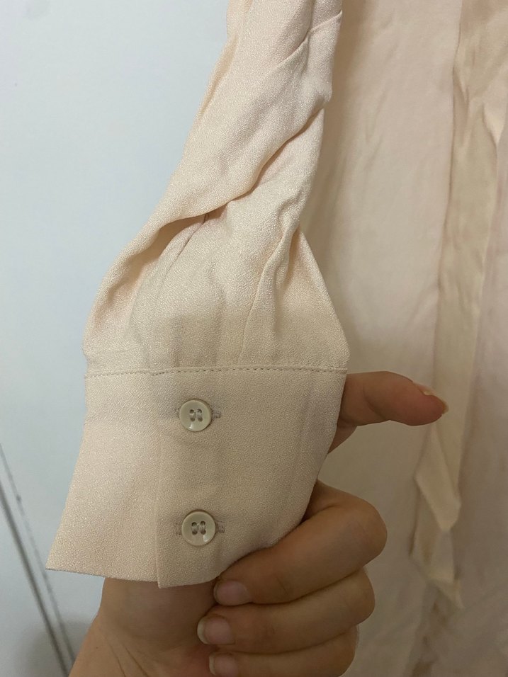 Bej Kadın Uzun Kollu Salaş Uzun Elbise - Görsel 2