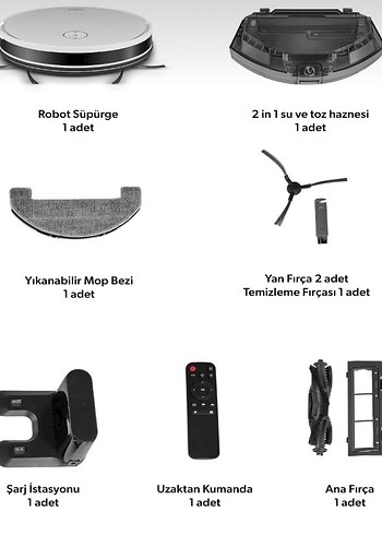 Beyaz ve Gri Robot Süpürge - Görsel 3