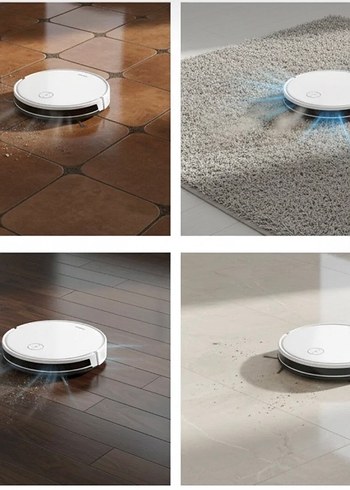 Beyaz ve Gri Robot Süpürge - Görsel 4