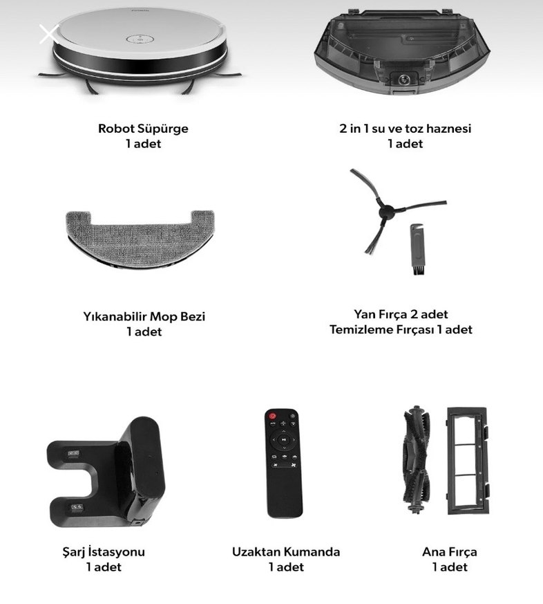 Beyaz ve Gri Robot Süpürge - Görsel 3
