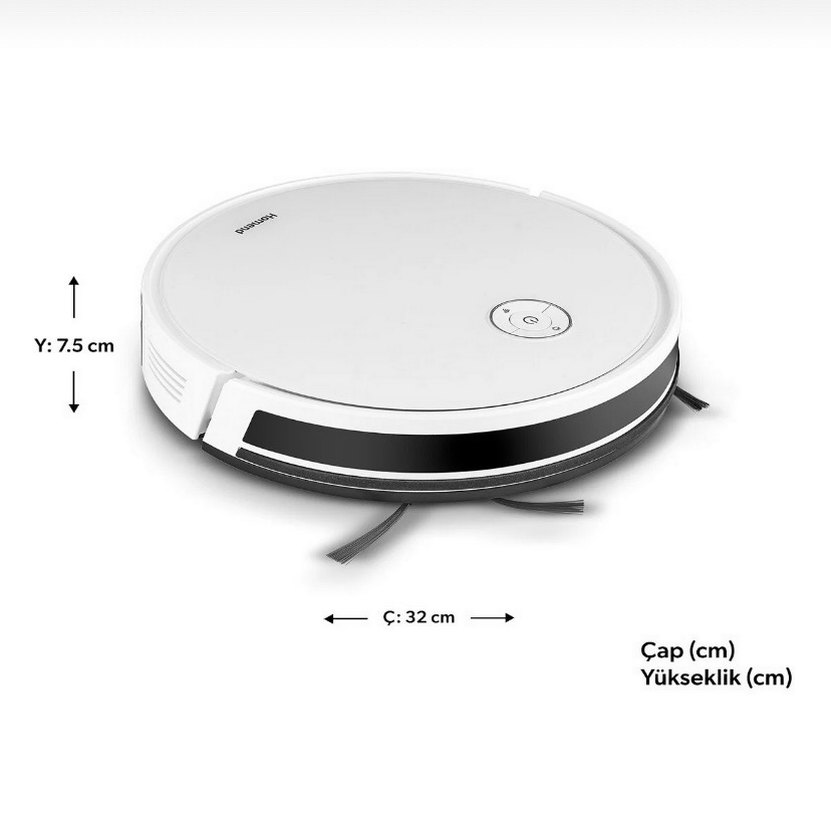 Beyaz ve Gri Robot Süpürge - Görsel 5