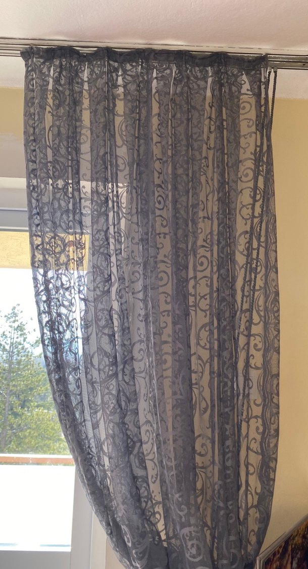 Gri Şeffaf Modern Perde - Görsel 2