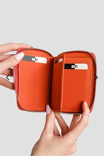  Beden turuncu Renk Hakiki deri unisex cüzdan