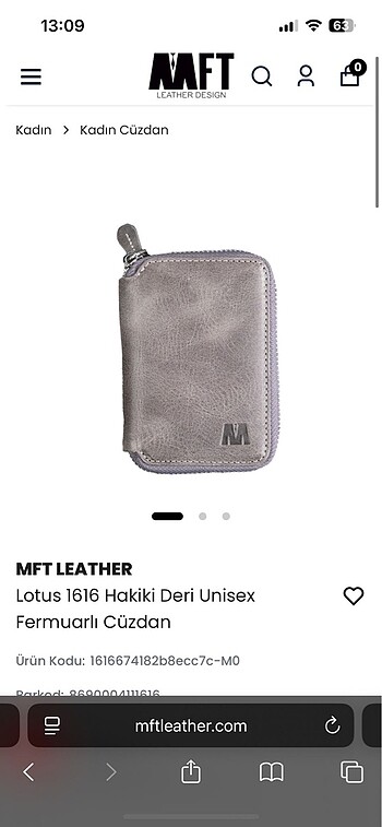 Hakiki deri unisex cüzdan