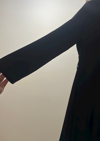 44 Beden Siyah Uzun Kollu Salaş tesettür Elbise