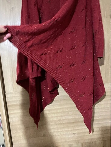 xs Beden bordo Renk Asimetrik hırka