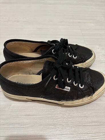 Superga Siyah simli superga