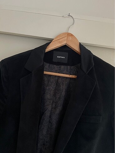 m Beden siyah Renk Koton kadife blazer ceket