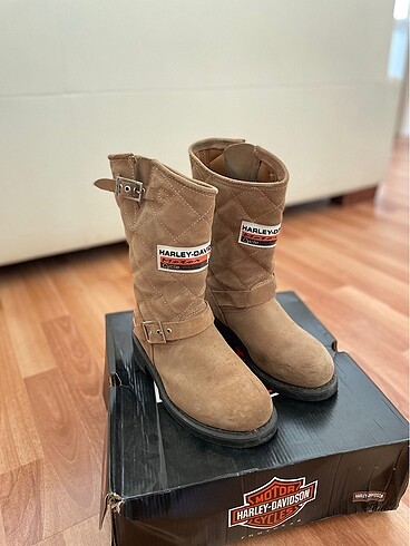 Harley davidson süet krem bot çizme