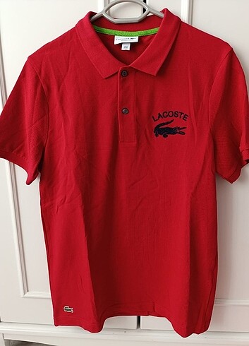 m Beden kırmızı Renk Lacoste Polo Tshirt