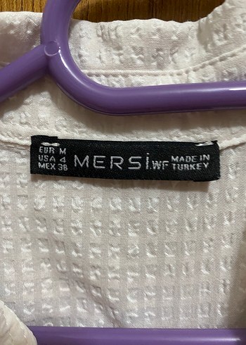 m Beden Düğmeli Kolsuz Beyaz Keten Gömlek