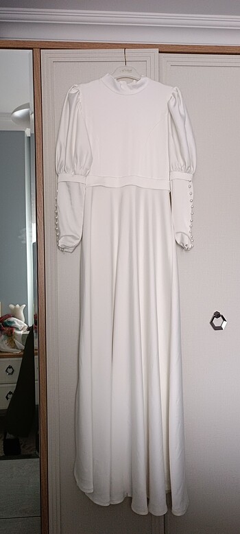 38 Beden beyaz Renk Nikah Elbisesi