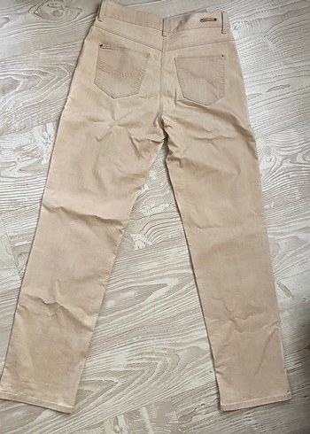 MAC Bej Kadın Keten Pantolon Midi Boy - Görsel 4