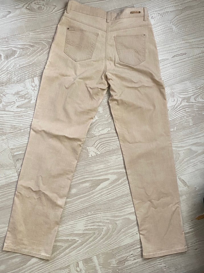 MAC Bej Kadın Keten Pantolon Midi Boy - Görsel 4