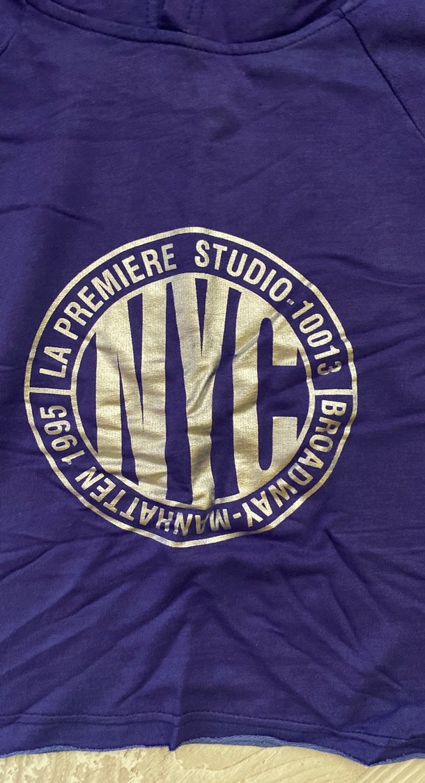 Mor Kapüşonlu Baskılı mevsimlik sweat - Görsel 2