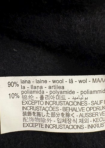 Pul İşlemeli Siyah Yün Bere - Görsel 3