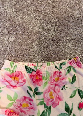 Kız Çocuk Çiçek Desenli Polar Pijama Takımı - Görsel 5