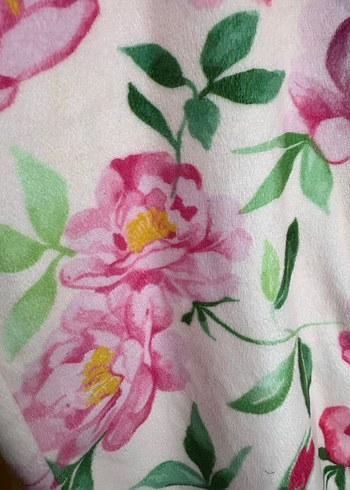 Kız Çocuk Çiçek Desenli Polar Pijama Takımı - Görsel 4