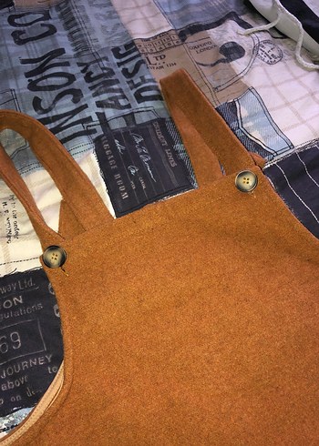 Kahverengi kadın tulum - Görsel 3