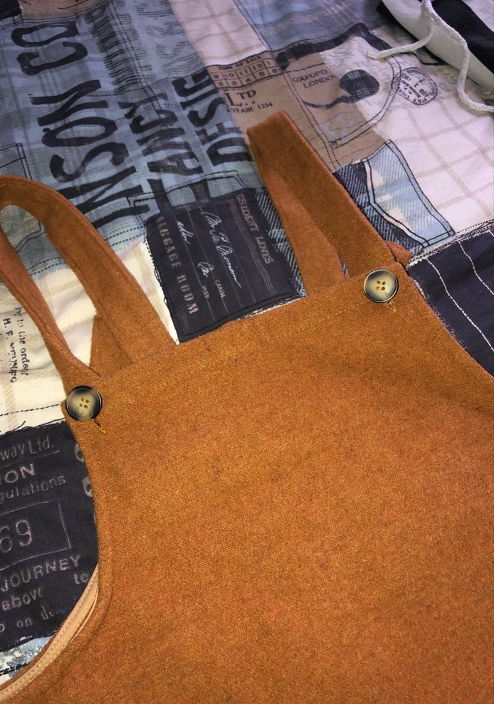 Kahverengi kadın tulum - Görsel 3