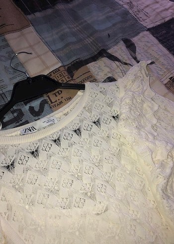 Dantel Detaylı Beyaz Triko Midi Elbise - Görsel 3