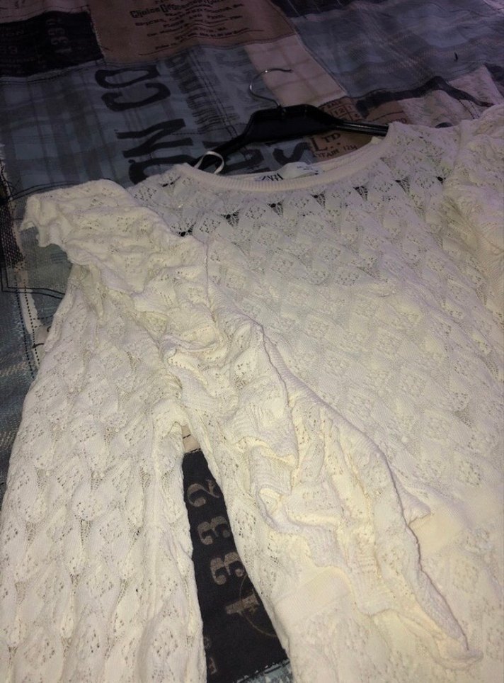 Dantel Detaylı Beyaz Triko Midi Elbise - Görsel 2