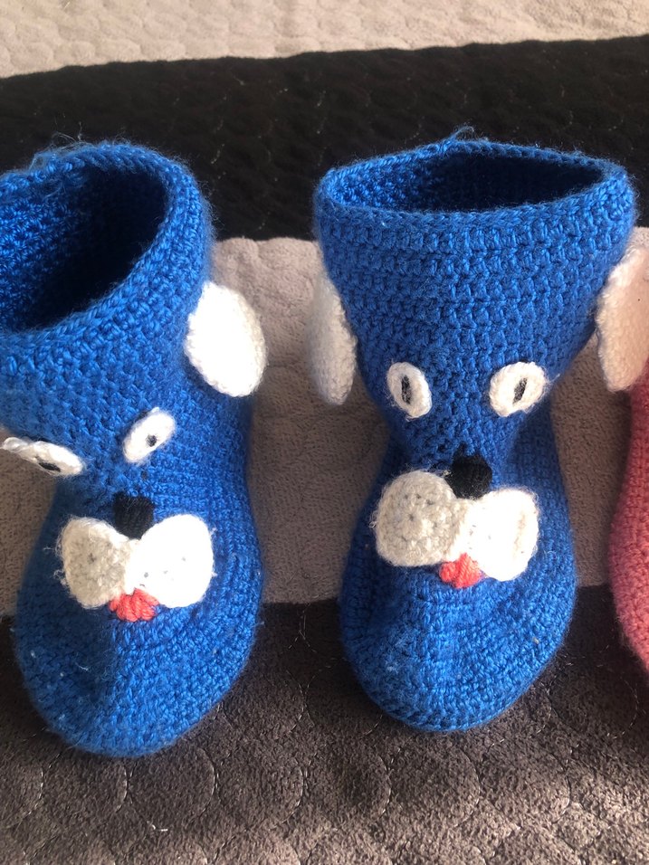 Kızlar için Pembe Örgü Sıcak Ev Terlikleri - Görsel 2