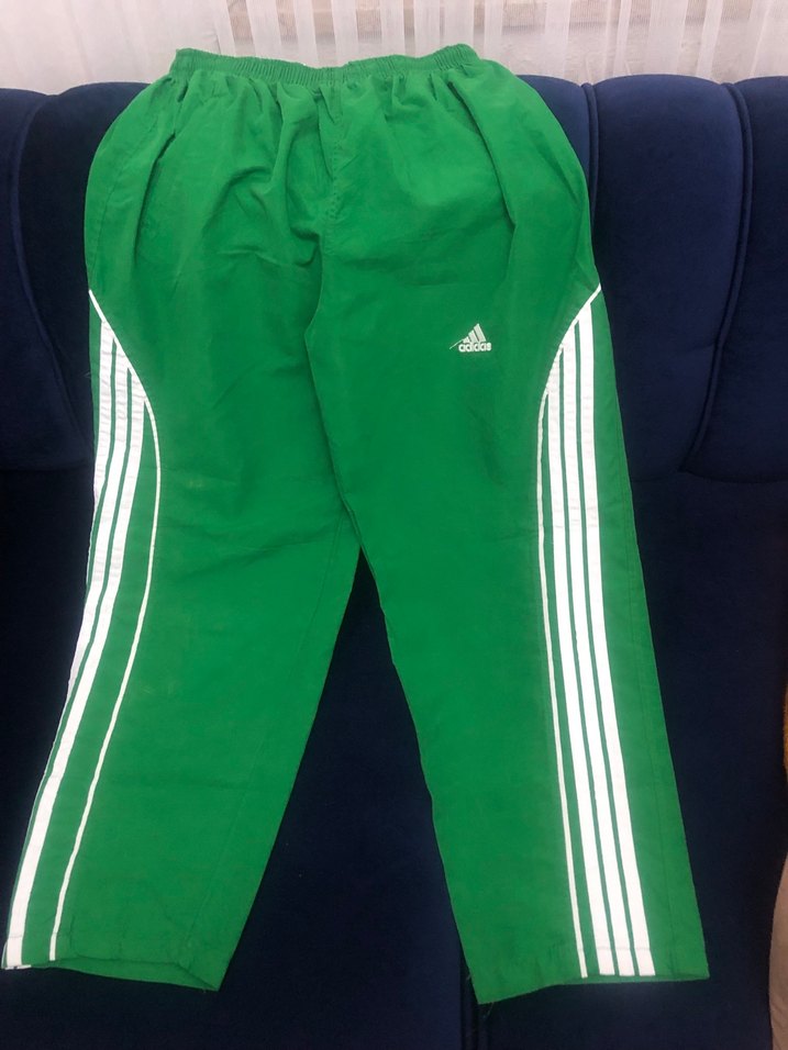 Yeşil Adidas Fermuarlı Erkek Eşofman Altı - Görsel 2