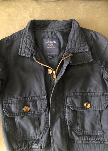 Düğmeli Mavi Erkek Denim Ceket - Görsel 3