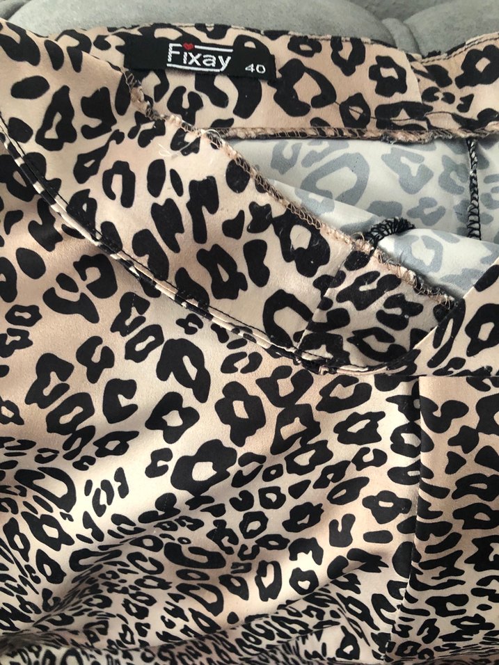 Kahverengi Leopar Desenli etek - Görsel 2