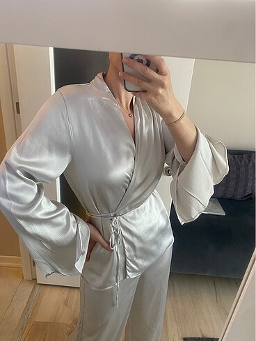 Zara Saten İkili Pijama