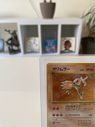  1997 Fossil Hitmonlee Holo Pokemon Kartı