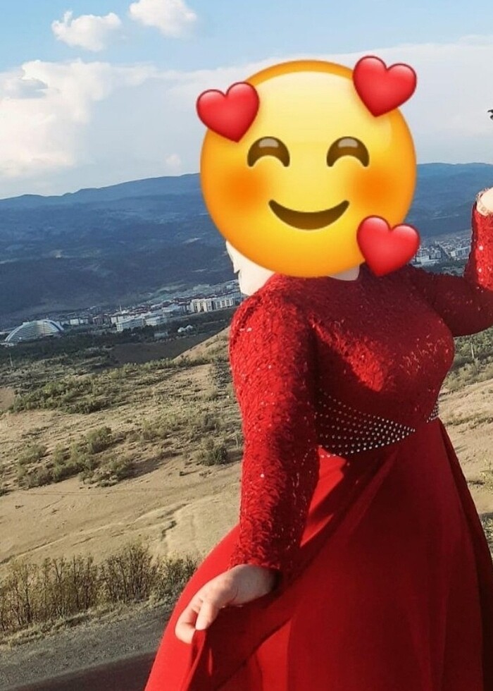 Şifon payetli bordo abiye - Görsel 2