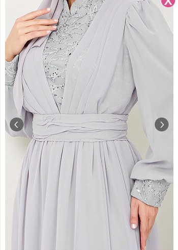 şifon Abiye Elbise - Görsel 4