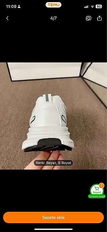 38,5 Beden Spor ayakkabı