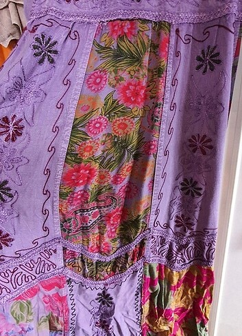 xl Beden Ithal Otantik çiçekli elbise zara mango ipekyol twist koton noct