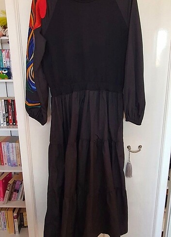 l Beden siyah Renk Unique paraşüt uzun elbise ithal zara mango senna design ipekyol