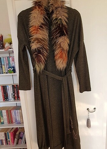 universal Beden yeşil Renk Zühre uzun simli triko ceket trençkot abaya kap zara mango h&m k