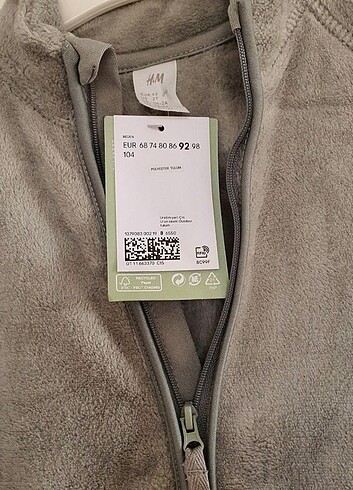 H&M H&m peluş polar tulum astronot
