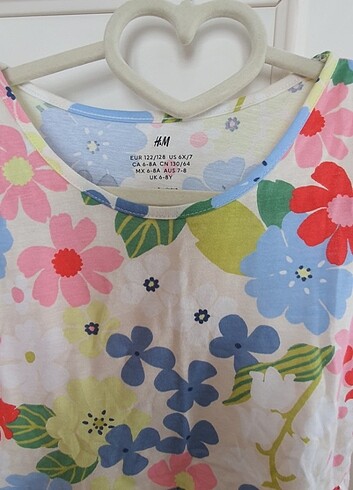 7 Yaş Beden H&m çiçekli yazlık elbise
