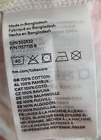 7 Yaş Beden çeşitli Renk H&m çiçekli yazlık elbise
