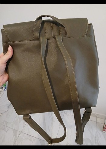 LC Waikiki Kadın Deri Sırt Çantası, Tokalı, Haki