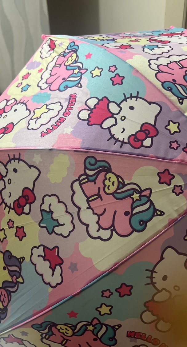 Hello Kitty ve Unicorn Desenli Şemsiye - Görsel 4