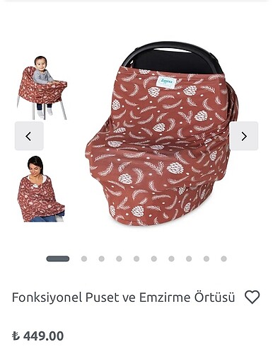 Zuppers puset ve emzirme örtüsü