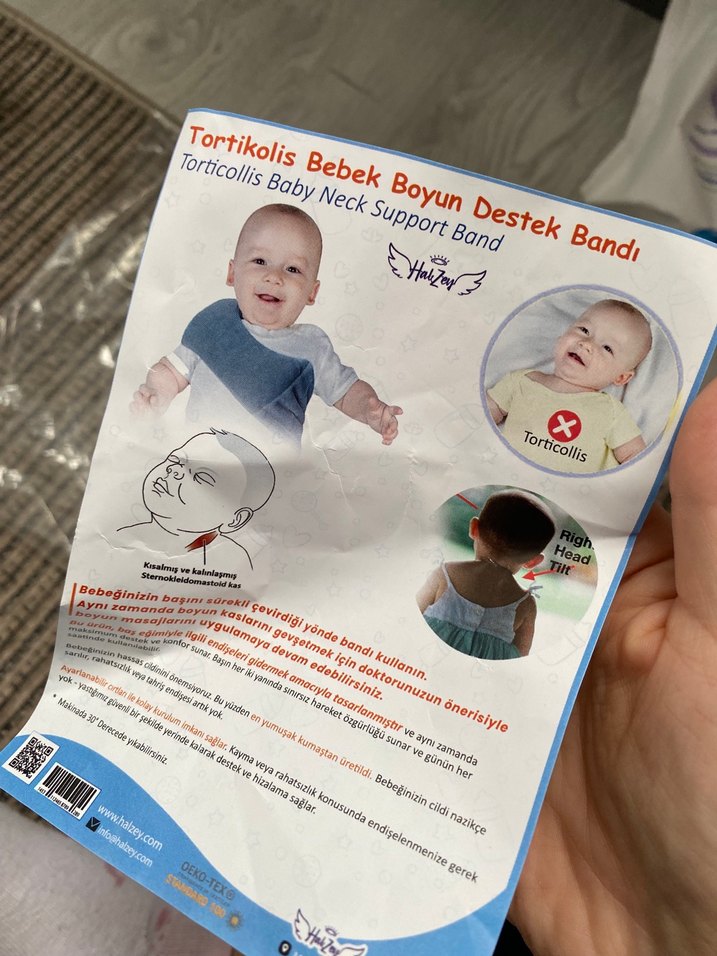 Tortikolis Bebek Boyun Destek Bandı - Görsel 5