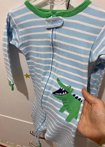 1 Yaş Beden mavi Renk Carters fermuarlı bebek tulumu