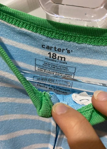 Carters fermuarlı bebek tulumu - Görsel 4
