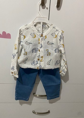 LC Waikiki Gömlek pantolon erkek Bebek Takımı