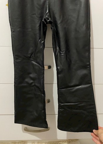 Kız çocuk ispanyol paça deri pantolon - Görsel 5